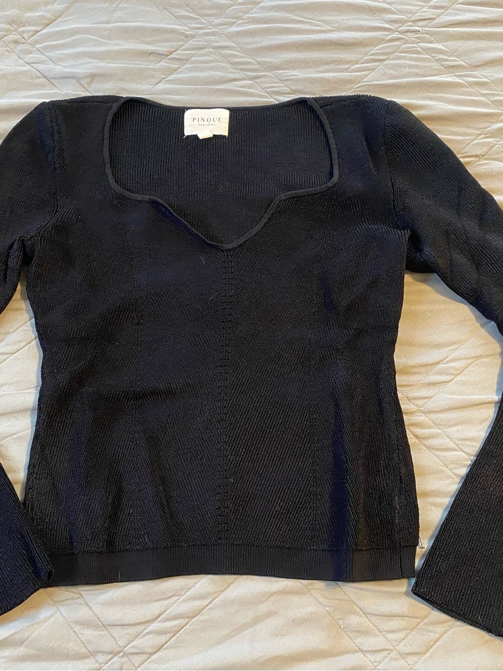 Pinque Black Ribbed Sweater - Picture 2 of 5
